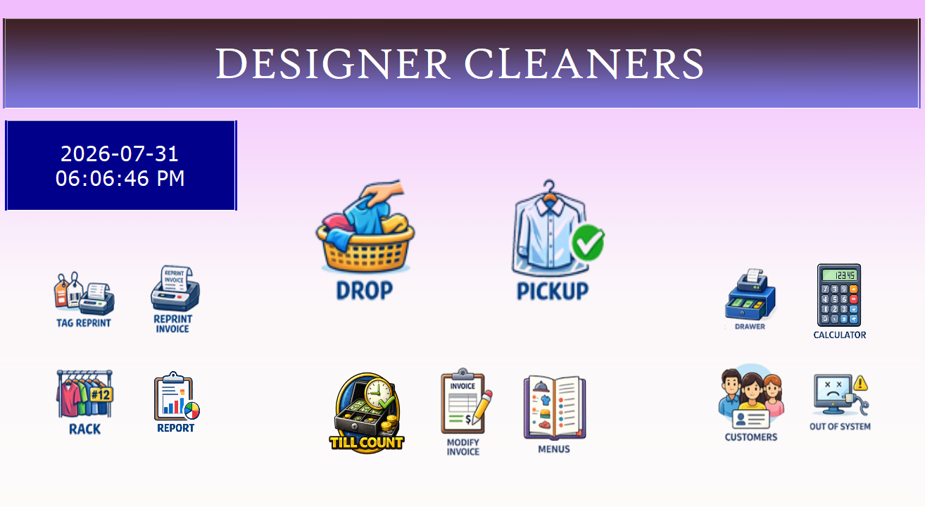 Cleaner POS Screen